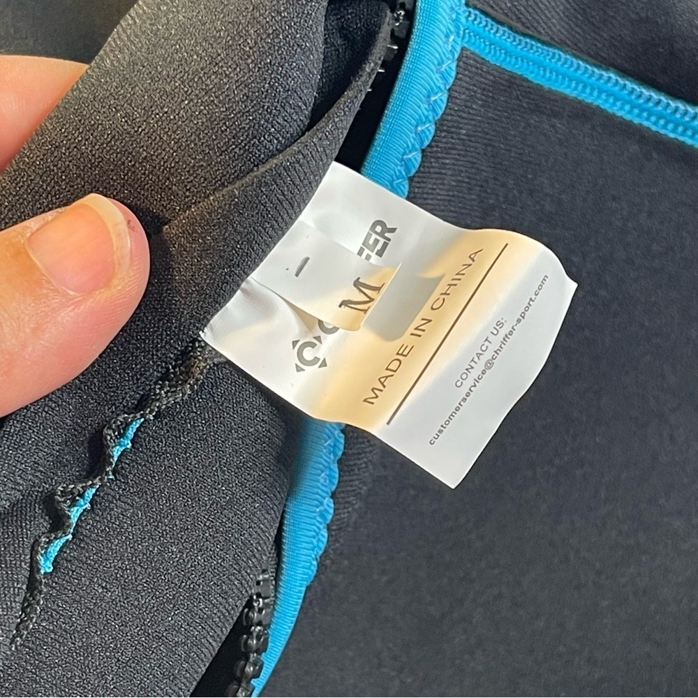 Chriffer Kids Wetsuit Front Zip 2mm Neoprene Thermal Short Sleeves Medium Blue - Picture 7 of 9